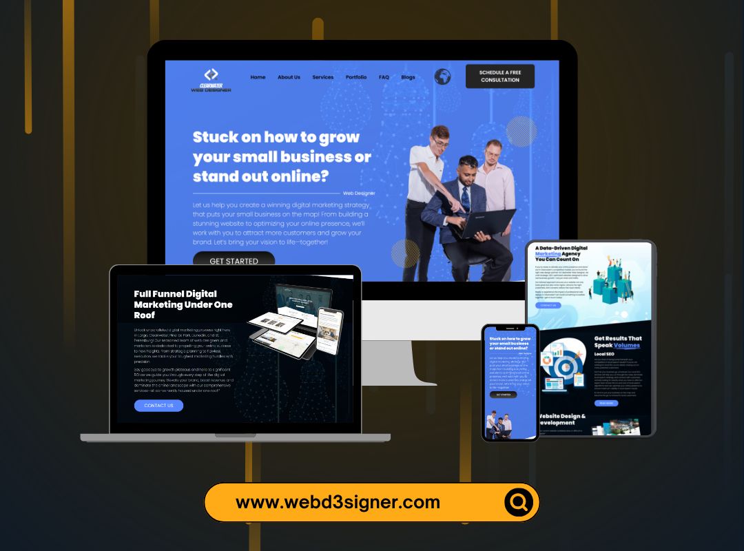 CorePixel Marketing full website design page display